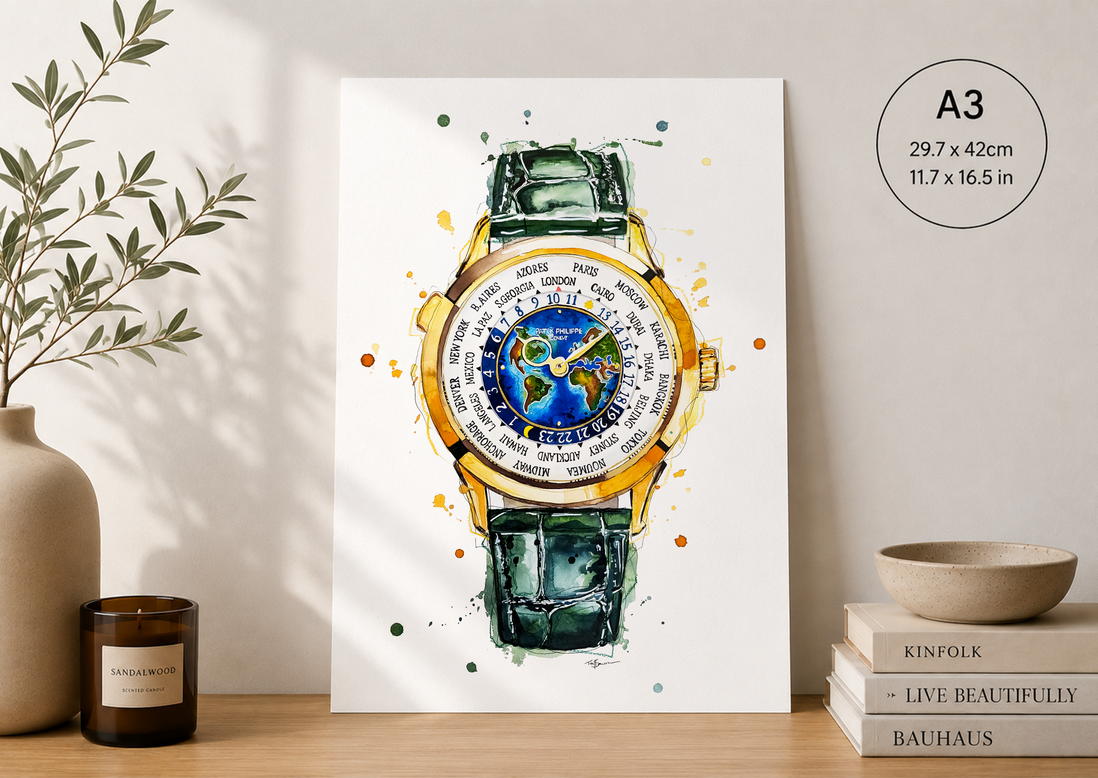 Patek Philippe World Time Print