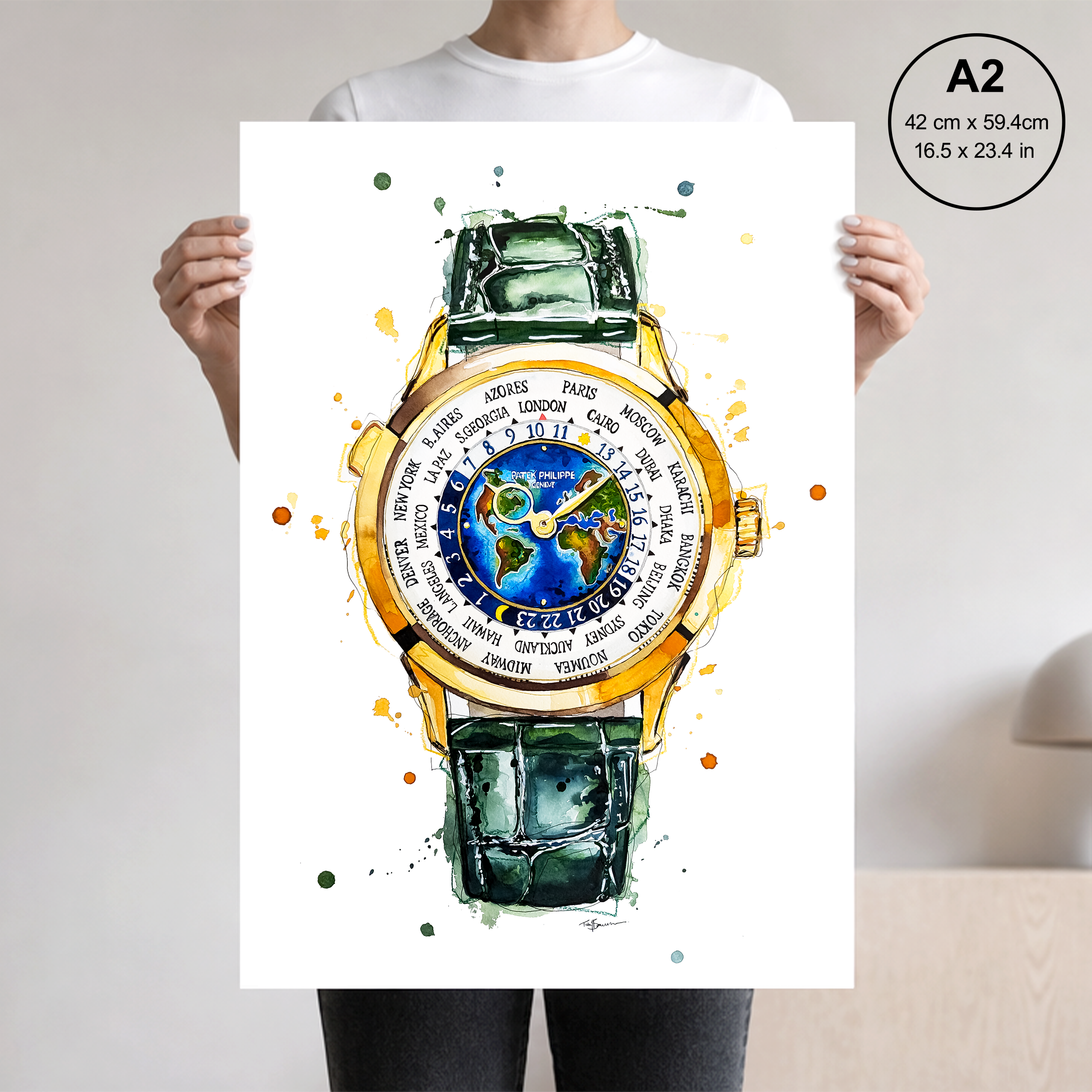 Patek Philippe World Time Print