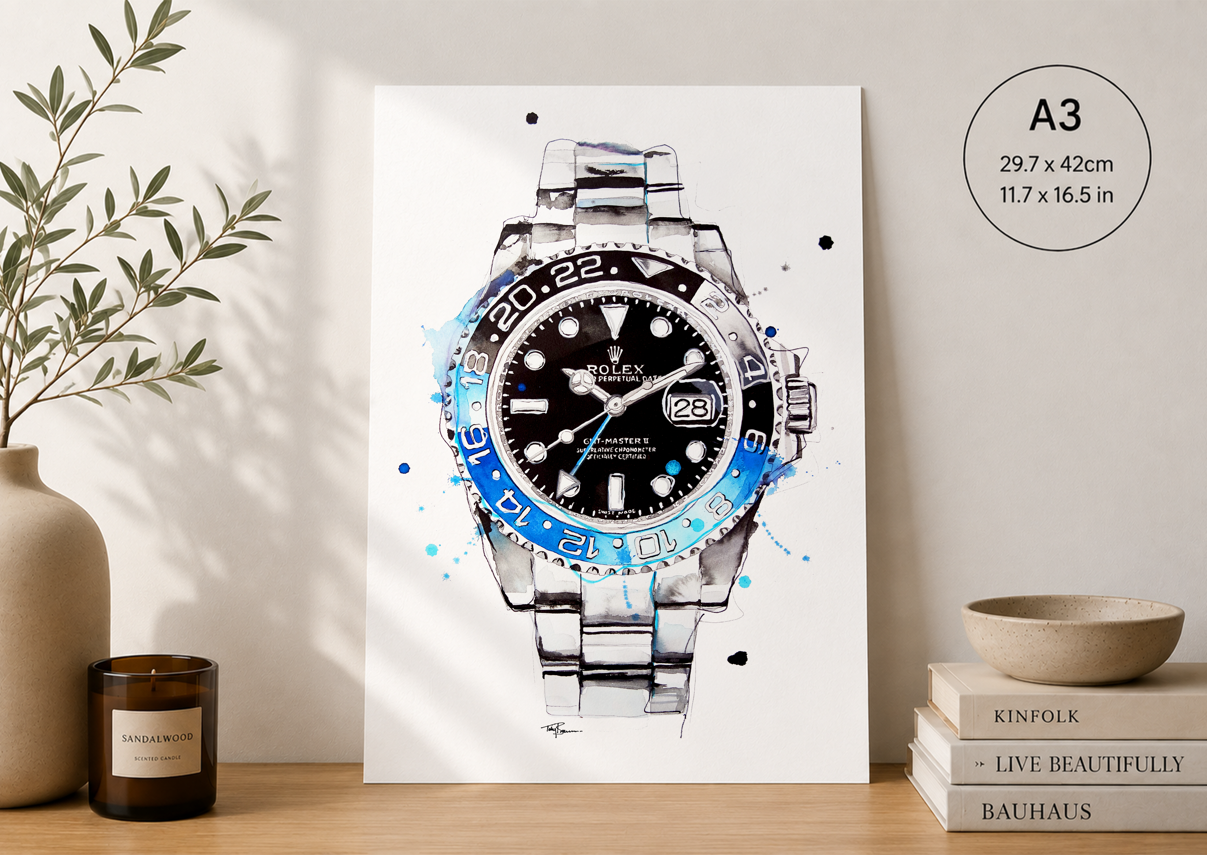 Rolex Batman GMT Mater II Print