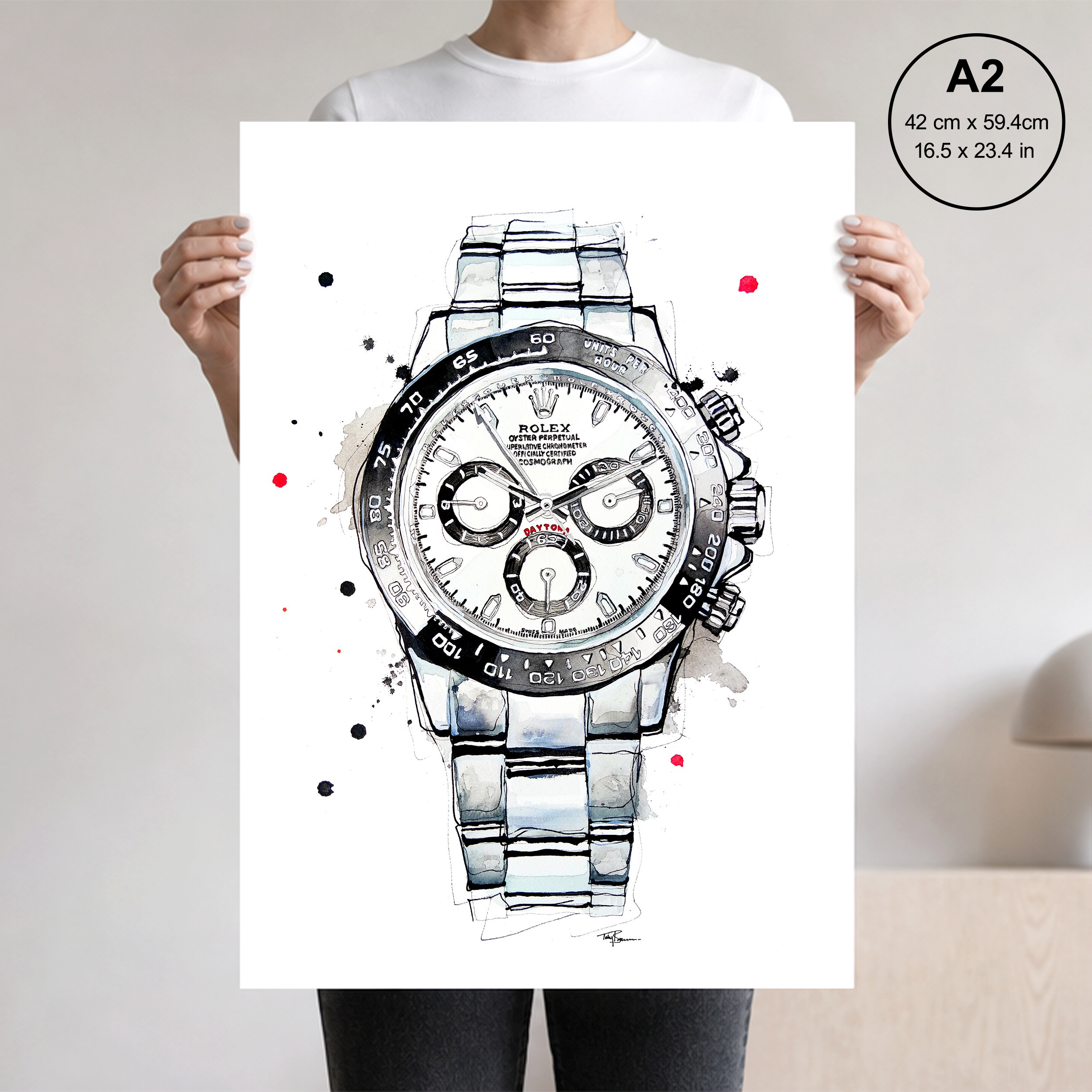 Rolex Panda Daytona Print