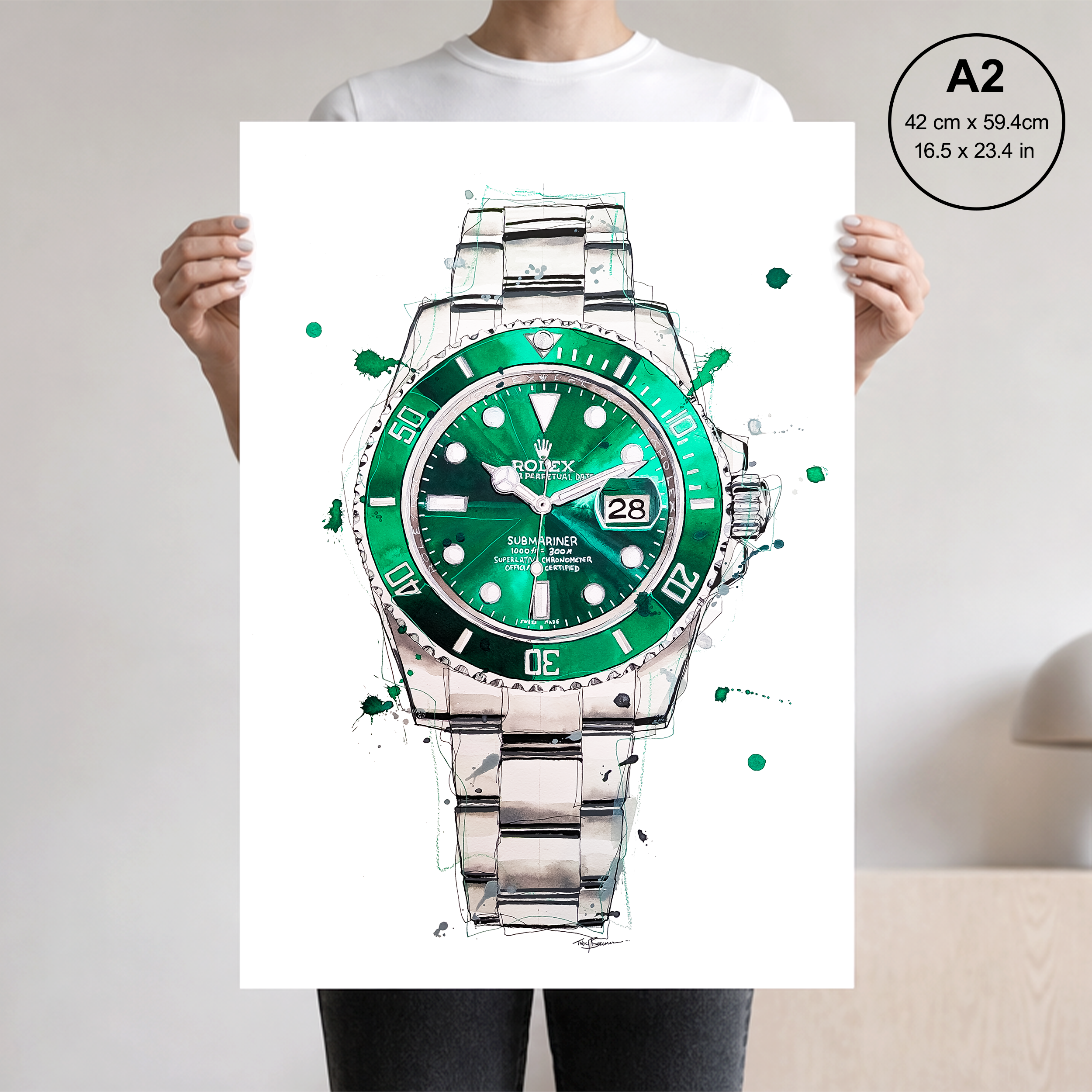 Rolex Hulk Submariner Print