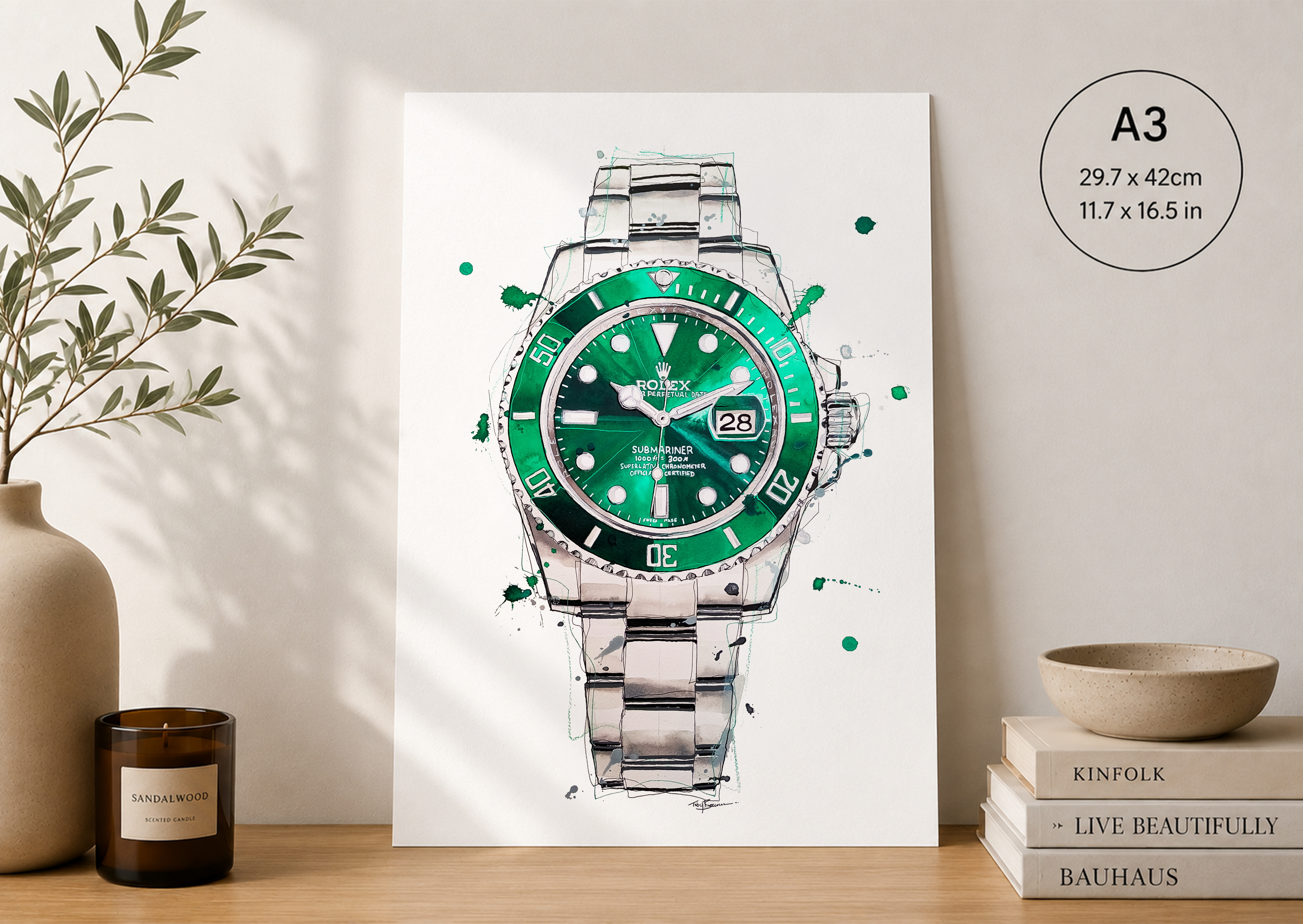 Rolex Hulk Submariner Print